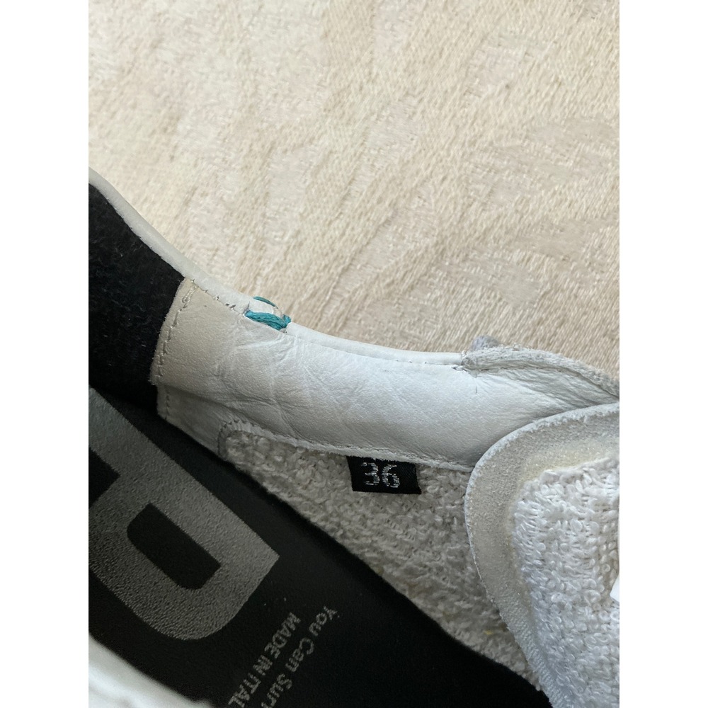 P448 Thea Low Top Leather Trainers   6/ 36 Whip Stitch WHITE multi - Picture 13 of 13